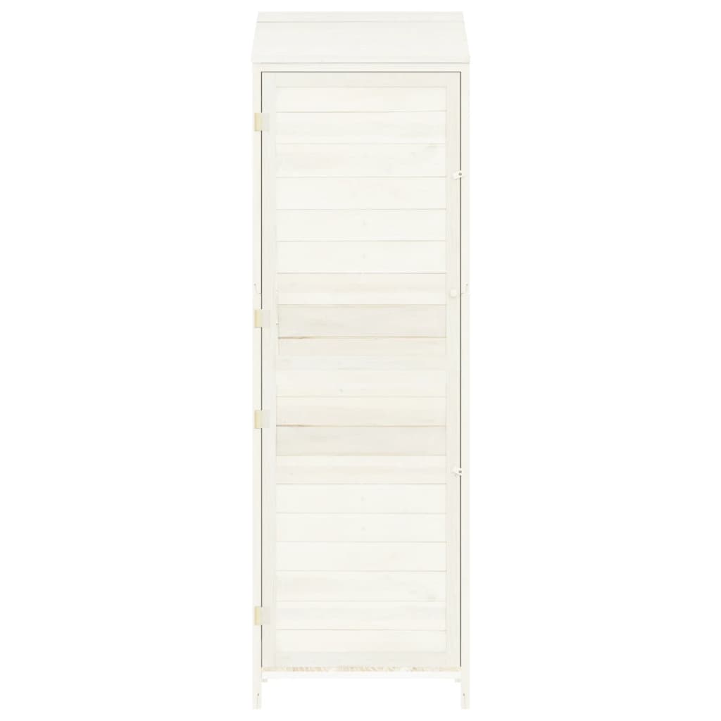 Capanno da Giardino Bianco 55x52x174,5 cm Legno Massello Abete