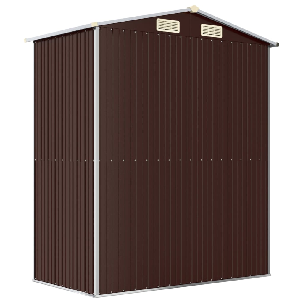 Capanno da Giardino Marrone Scuro 192x108x223cm Acciaio Zincato