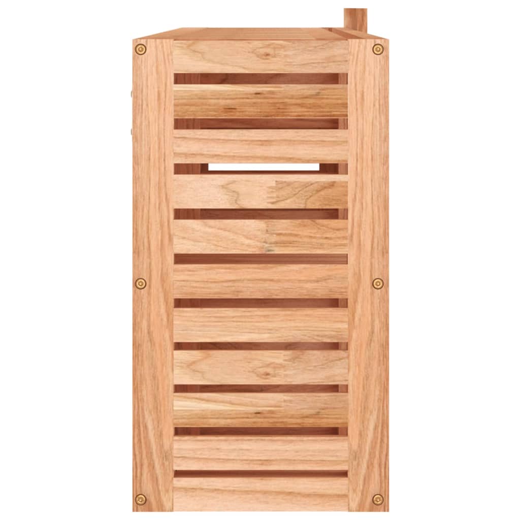 Armadietto a Specchio 80x17x34 cm in Legno Massello di Noce