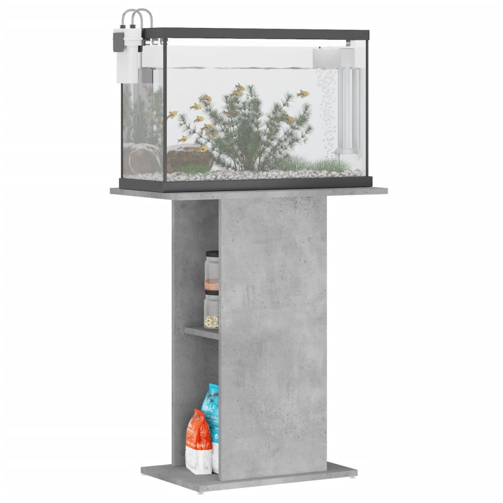 Supporto per Acquario 60,5x36x72,5cm Multistrato Grigio Cemento