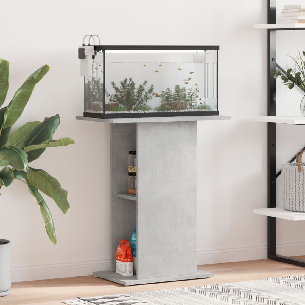 Supporto per Acquario 60,5x36x72,5cm Multistrato Grigio Cemento