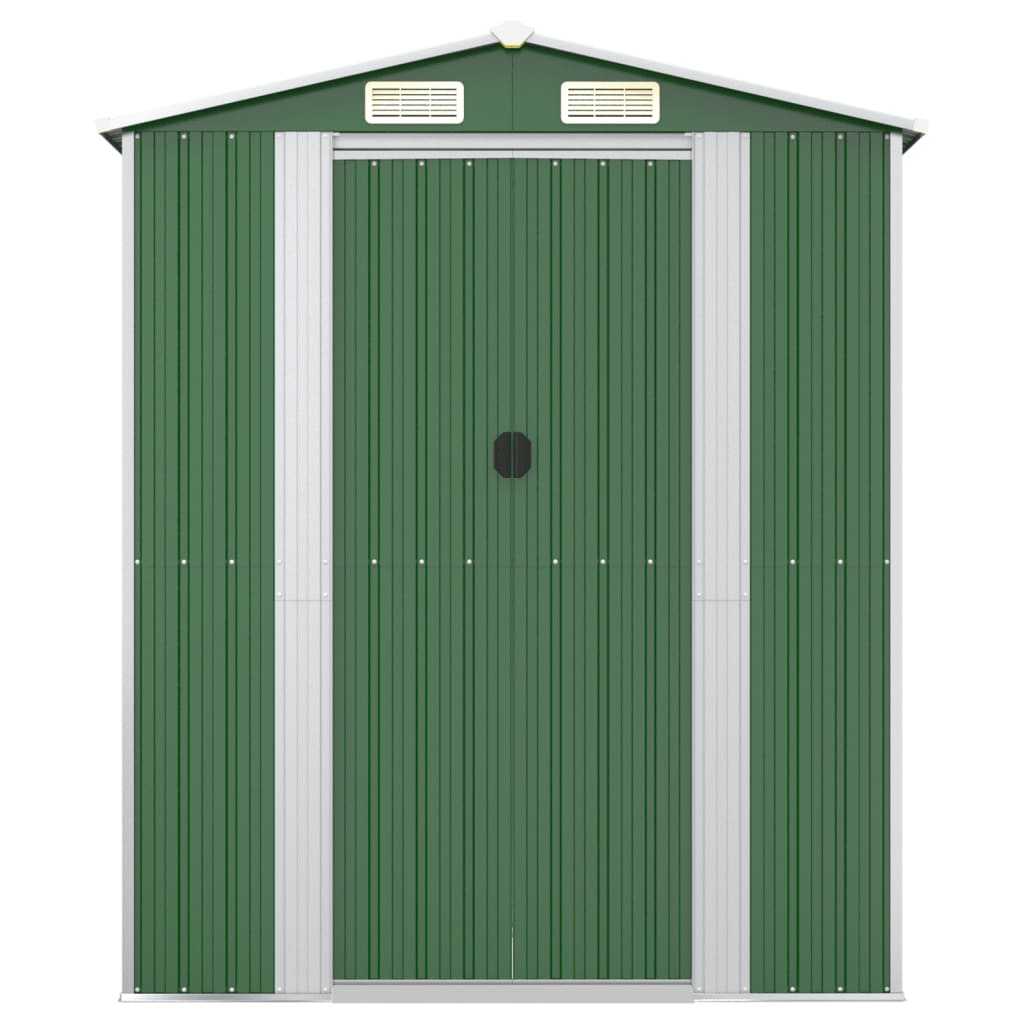 Capanno da Giardino Verde 192x191x223cm Acciaio Zincato