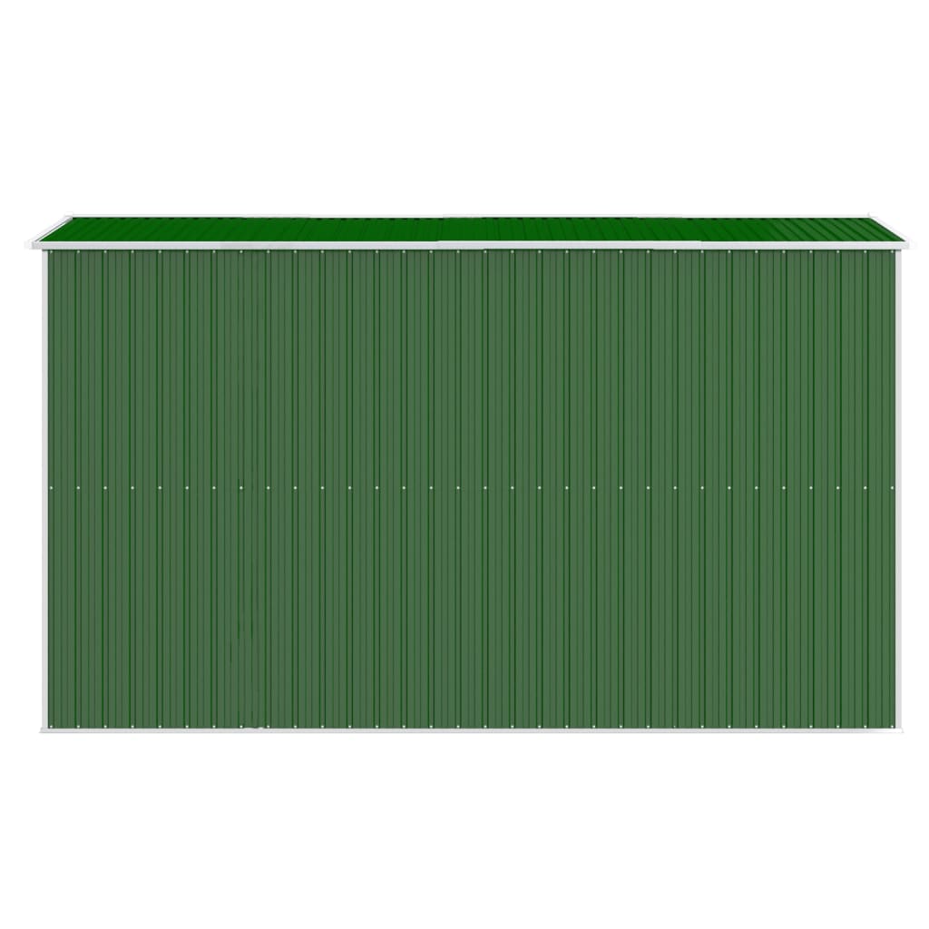 Capanno da Giardino Verde 192x357x223 cm Acciaio Zincato