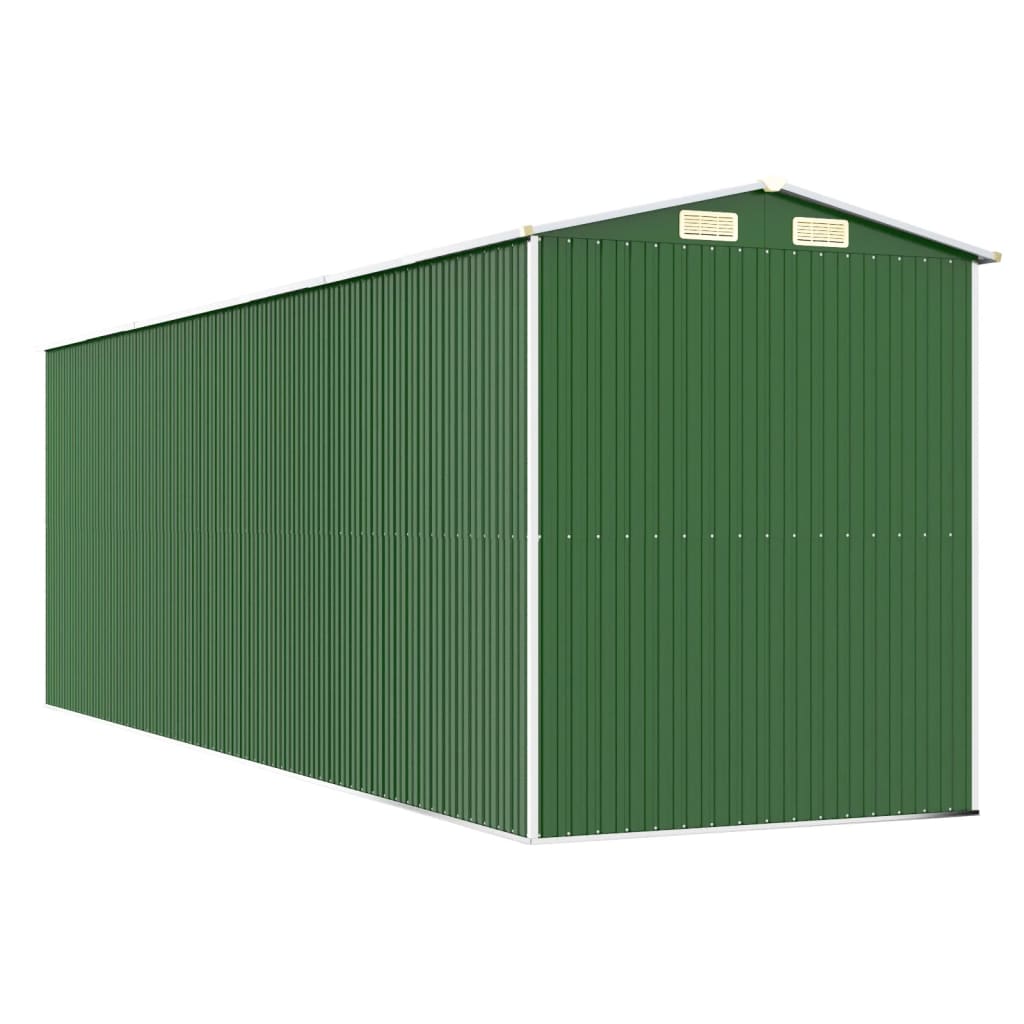 Capanno da Giardino Verde 192x606x223 cm Acciaio Zincato