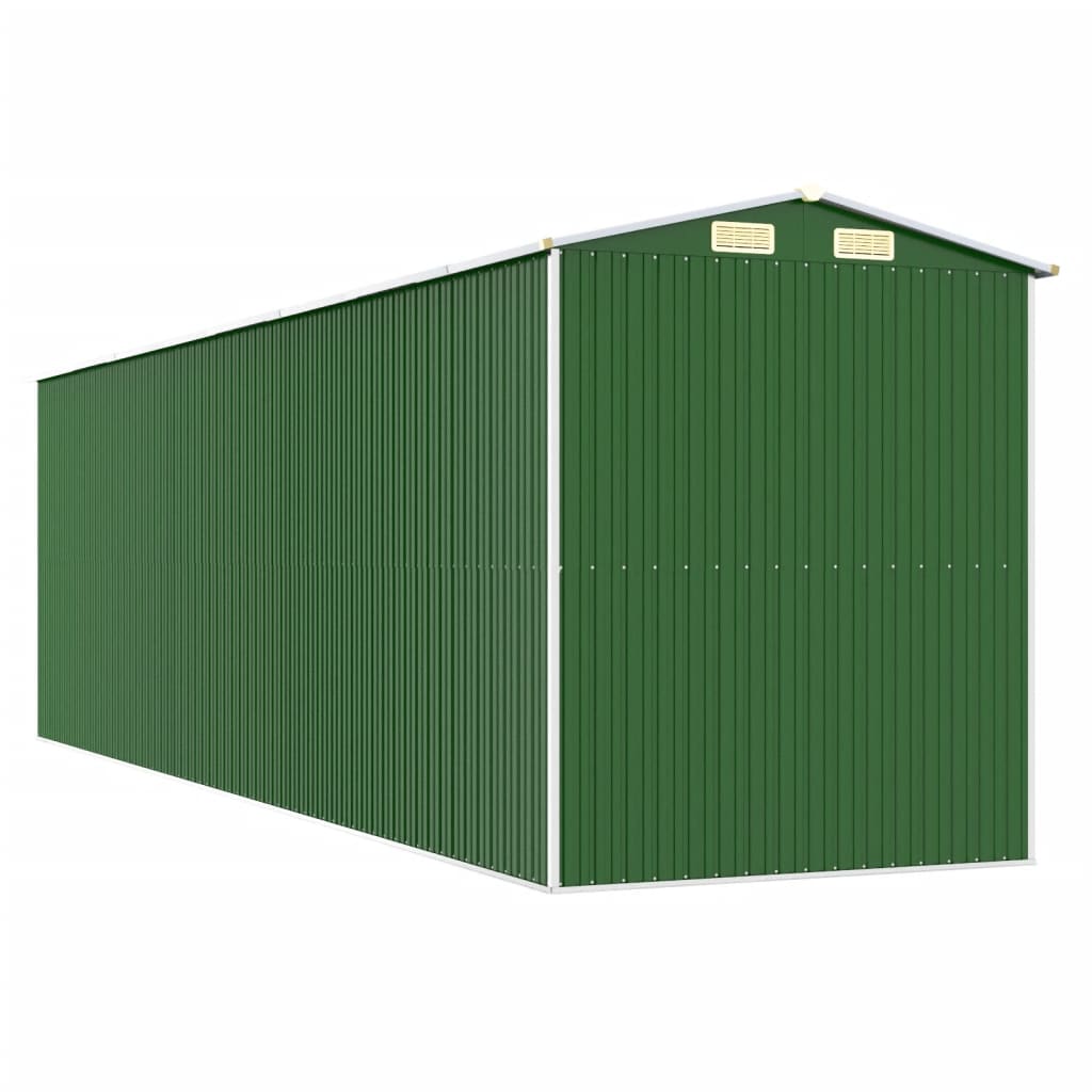 Capanno da Giardino Verde 192x689x223 cm Acciaio Zincato