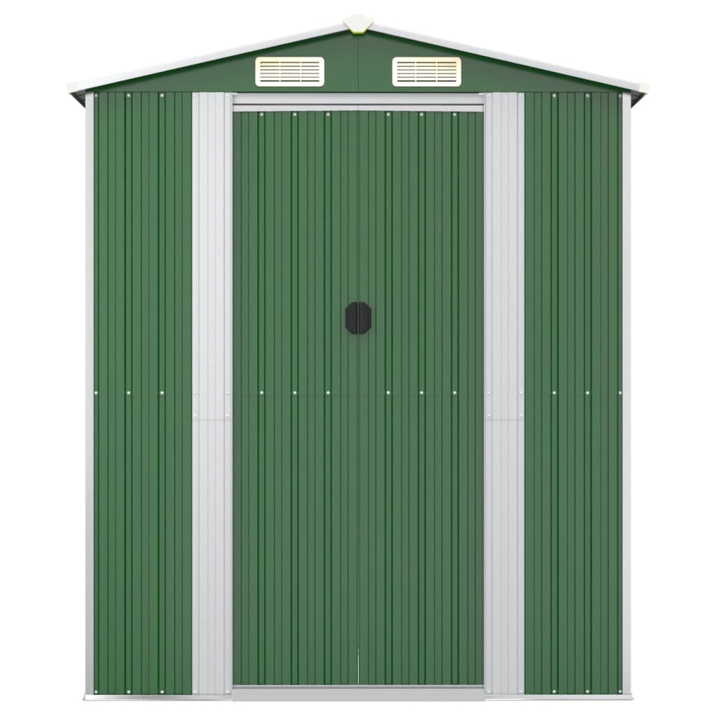 Capanno da Giardino Verde 192x938x223 cm Acciaio Zincato