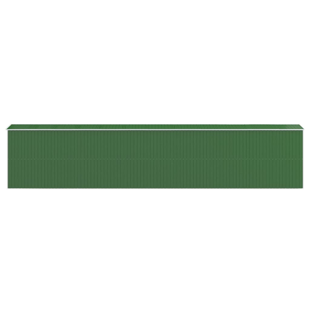 Capanno da Giardino Verde 192x938x223 cm Acciaio Zincato