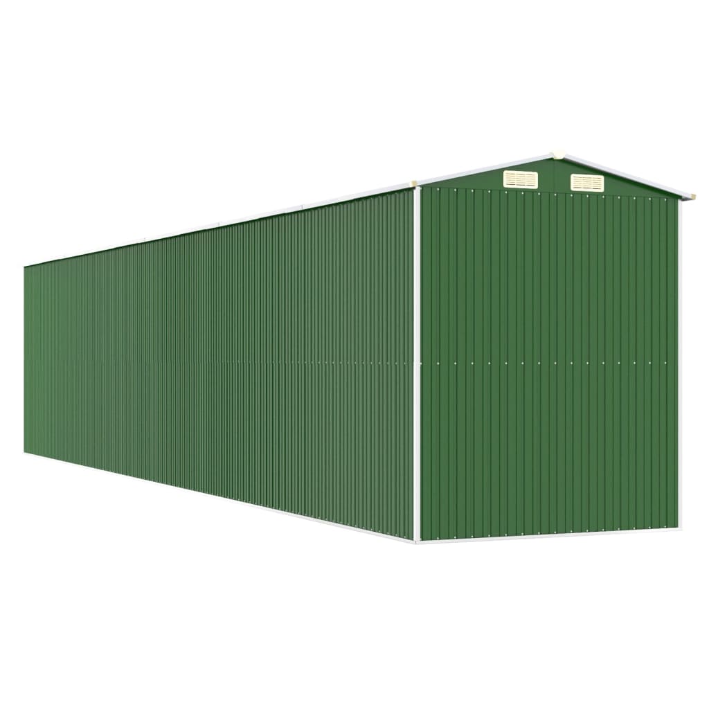 Capanno da Giardino Verde 192x938x223 cm Acciaio Zincato