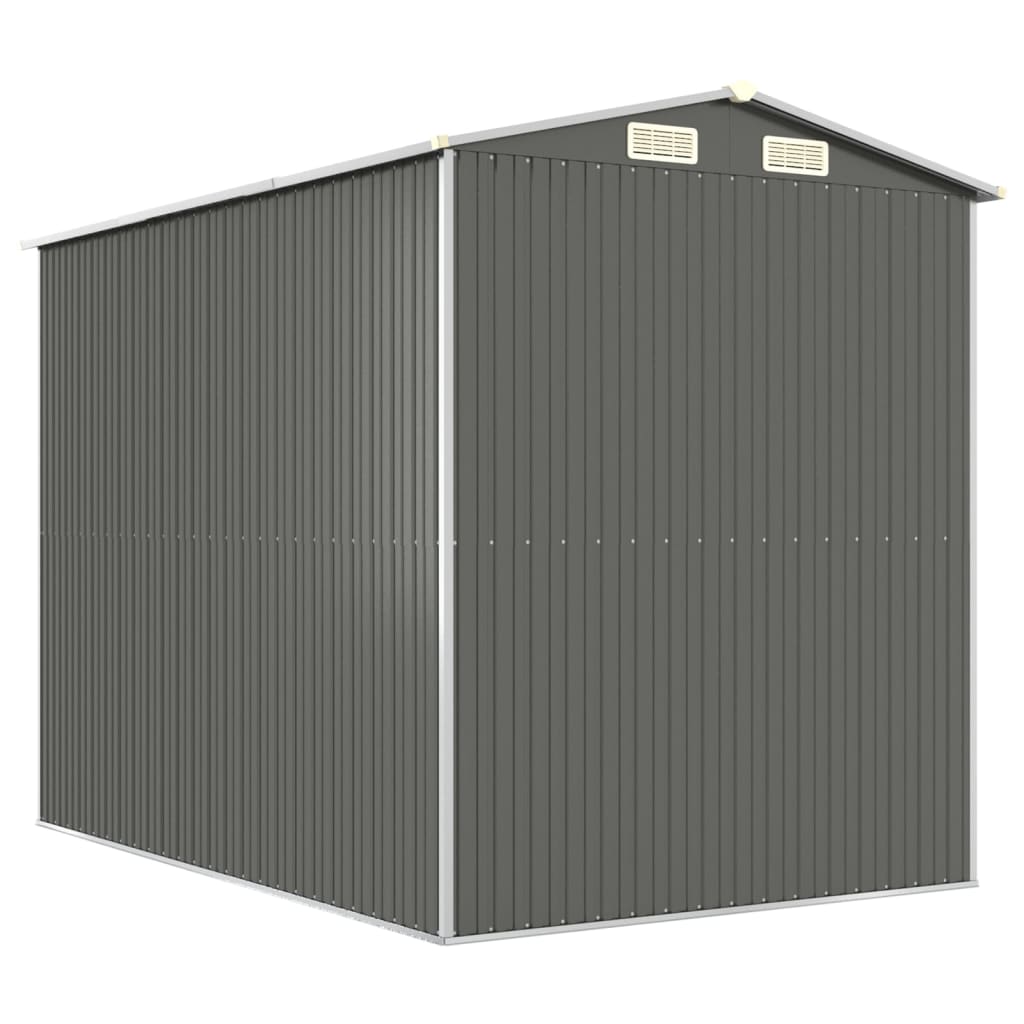 Capanno da Giardino Grigio Chiaro 192x274x223cm Acciaio Zincato