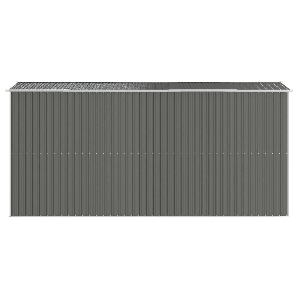 Capanno da Giardino Grigio Chiaro 192x440x223cm Acciaio Zincato