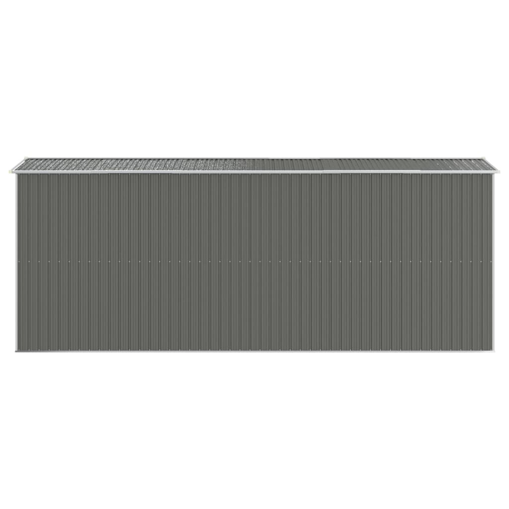 Capanno da Giardino Grigio Chiaro 192x523x223cm Acciaio Zincato