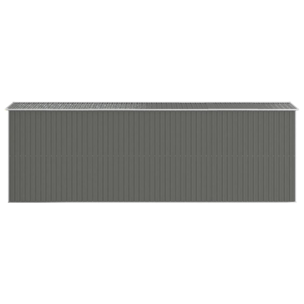 Capanno da Giardino Grigio Chiaro 192x606x223cm Acciaio Zincato