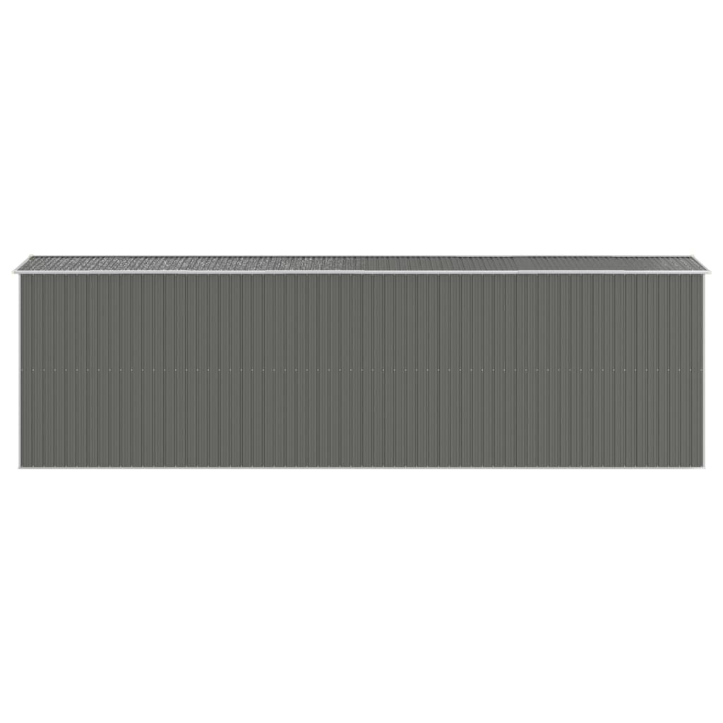 Capanno da Giardino Grigio Chiaro 192x689x223cm Acciaio Zincato