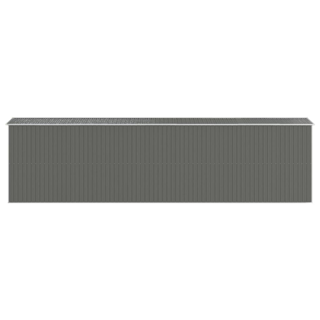 Capanno da Giardino Grigio Chiaro 192x772x223cm Acciaio Zincato