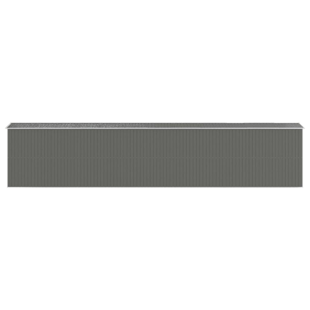 Capanno Giardino Grigio Chiaro 192x1021x223 cm Acciaio Zincato
