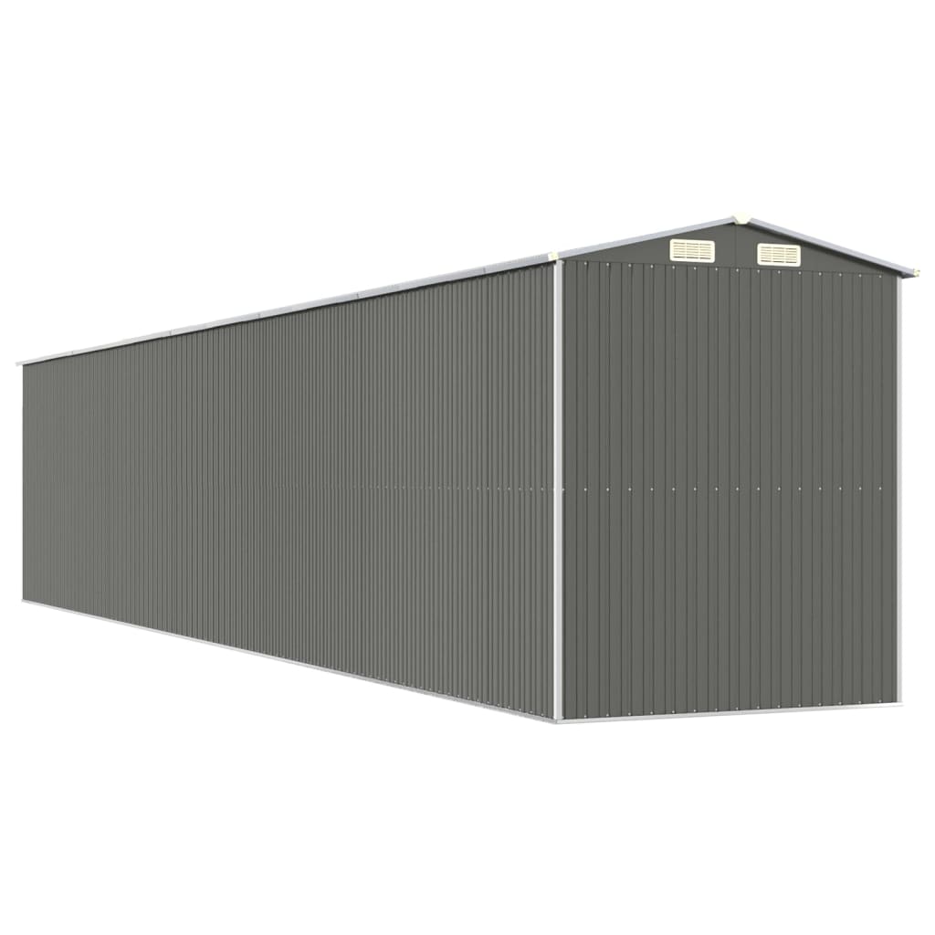 Capanno Giardino Grigio Chiaro 192x1021x223 cm Acciaio Zincato