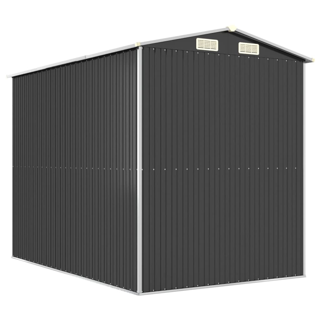 Capanno da Giardino Antracite 192x274x223 cm in Acciaio Zincato