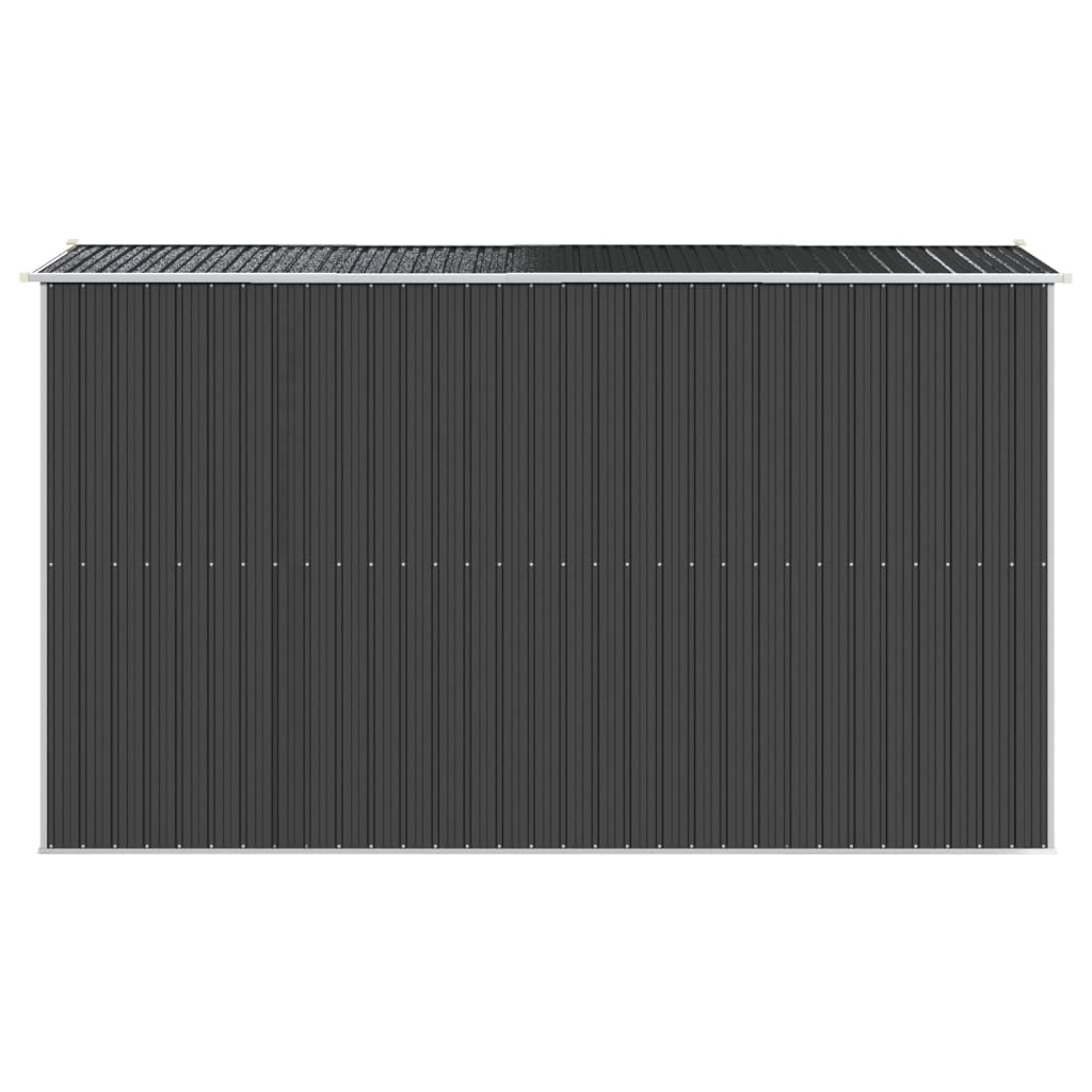 Capanno da Giardino Antracite 192x357x223 cm in Acciaio Zincato