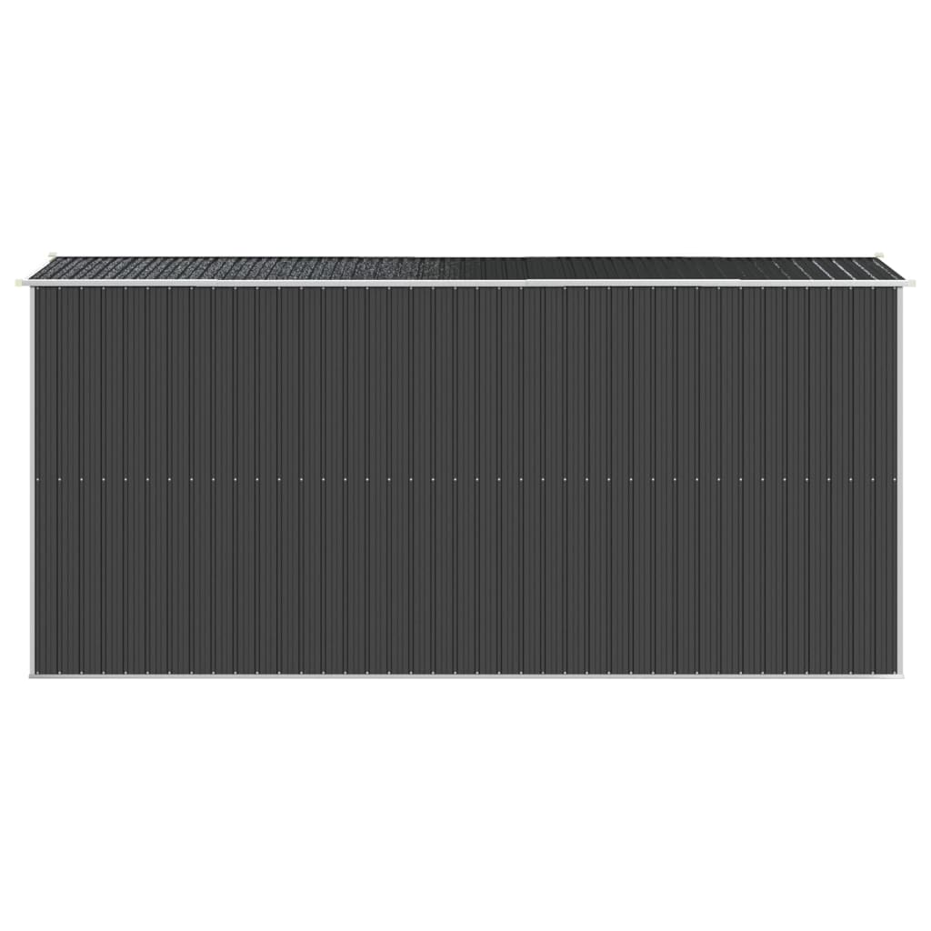 Capanno da Giardino Antracite 192x440x223 cm in Acciaio Zincato