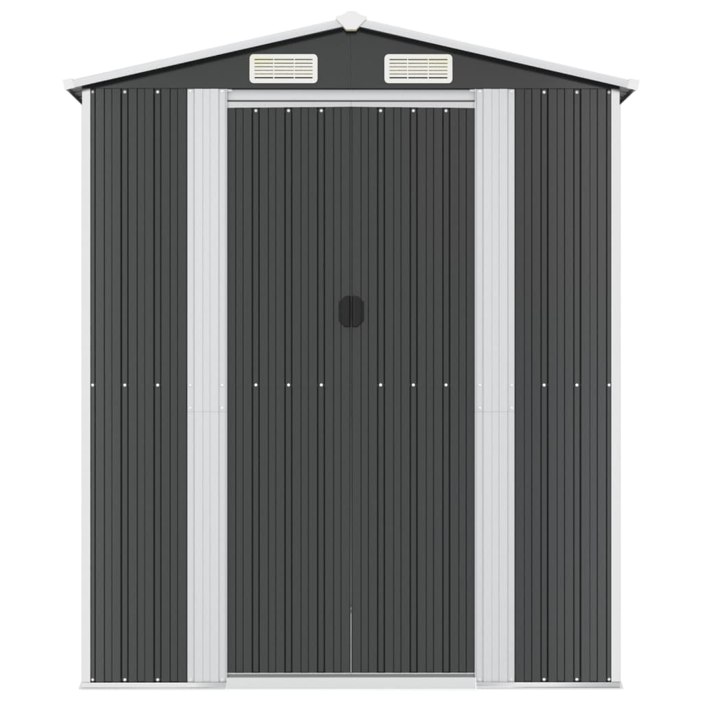 Capanno da Giardino Antracite 192x855x223 cm in Acciaio Zincato