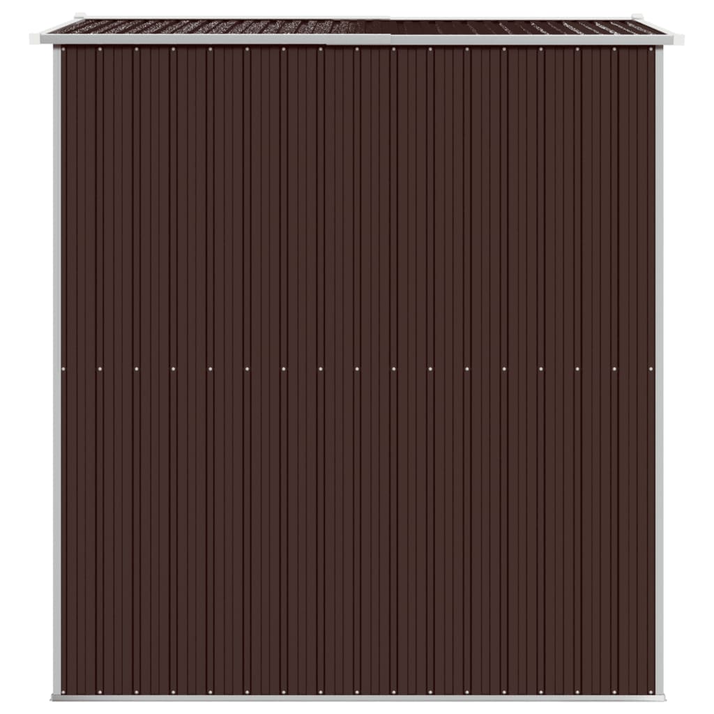 Capanno da Giardino Marrone Scuro 192x191x223cm Acciaio Zincato