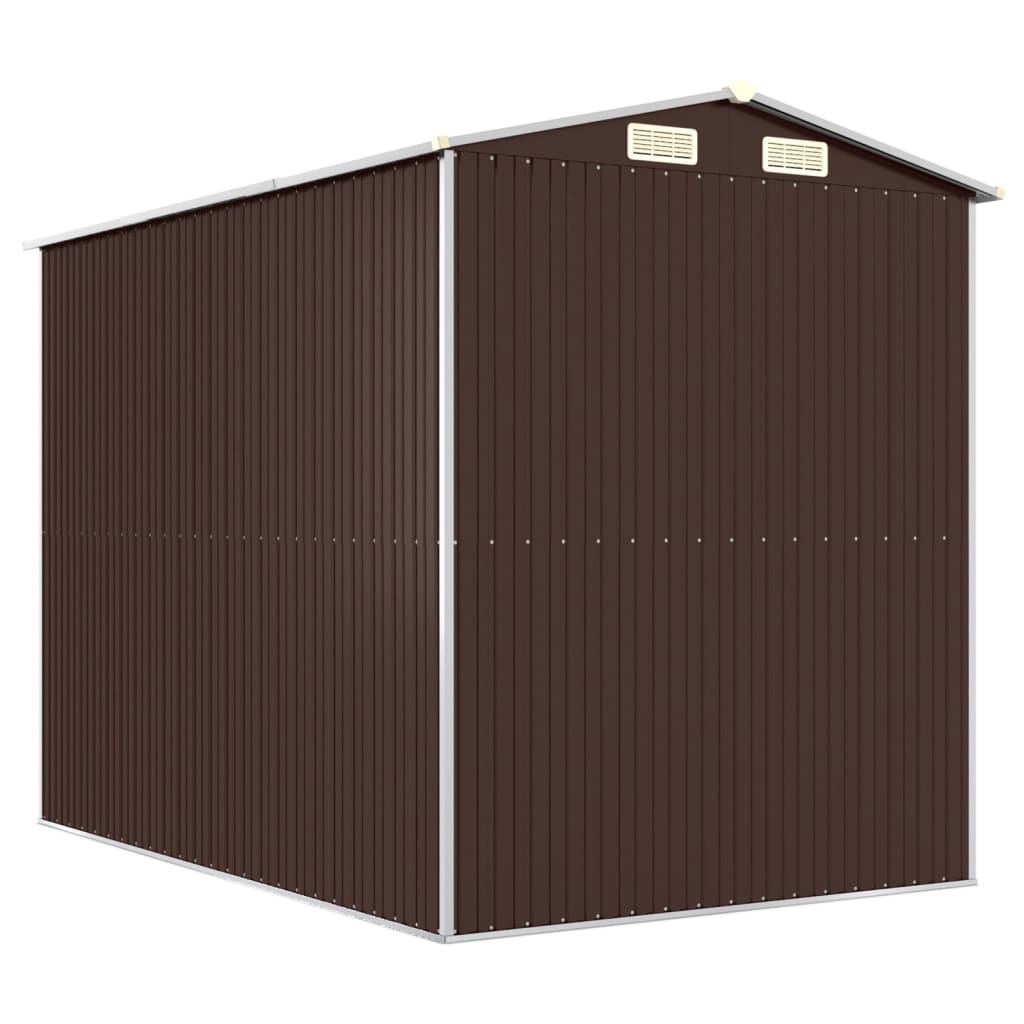 Capanno da Giardino Marrone Scuro 192x274x223cm Acciaio Zincato