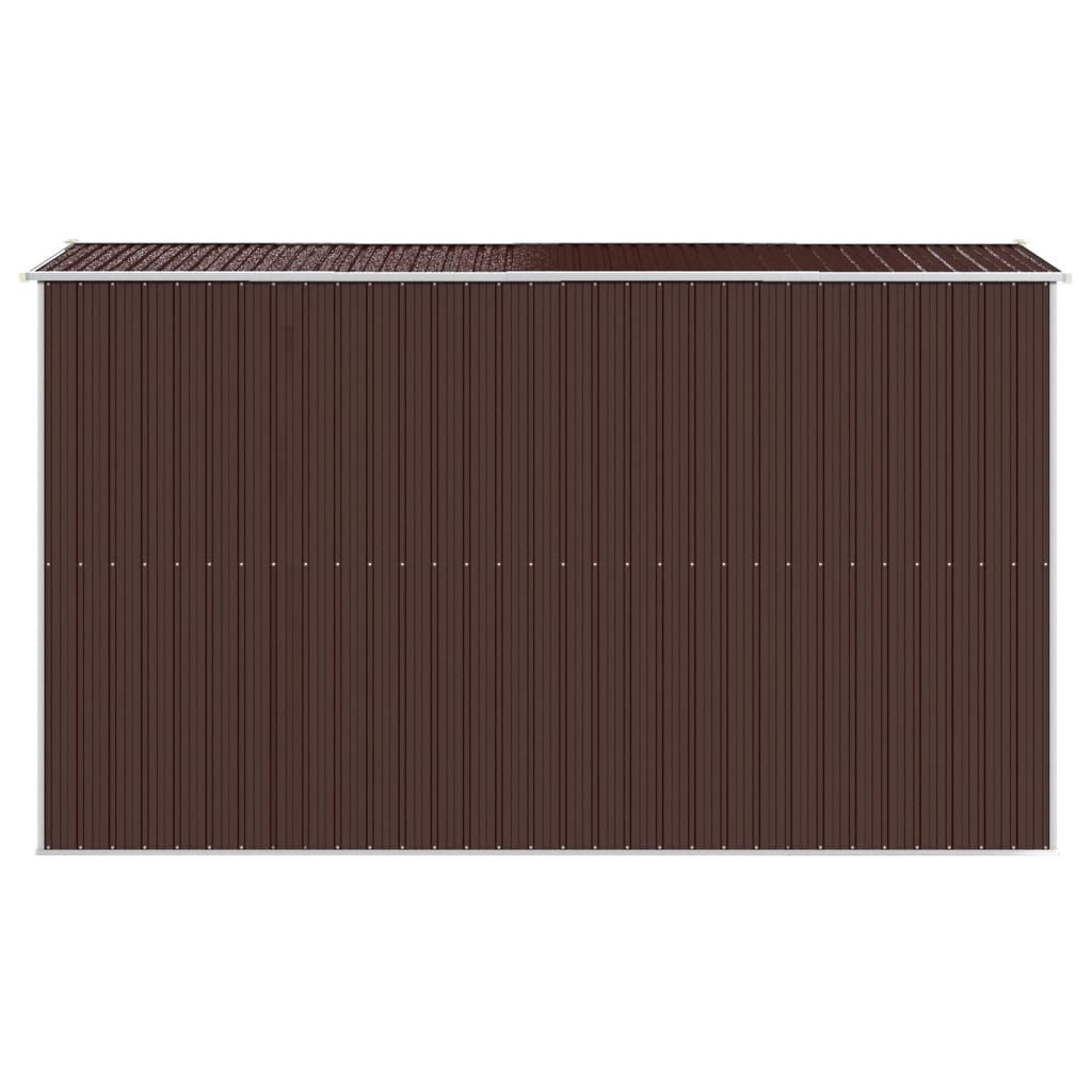 Capanno da Giardino Marrone Scuro 192x357x223cm Acciaio Zincato