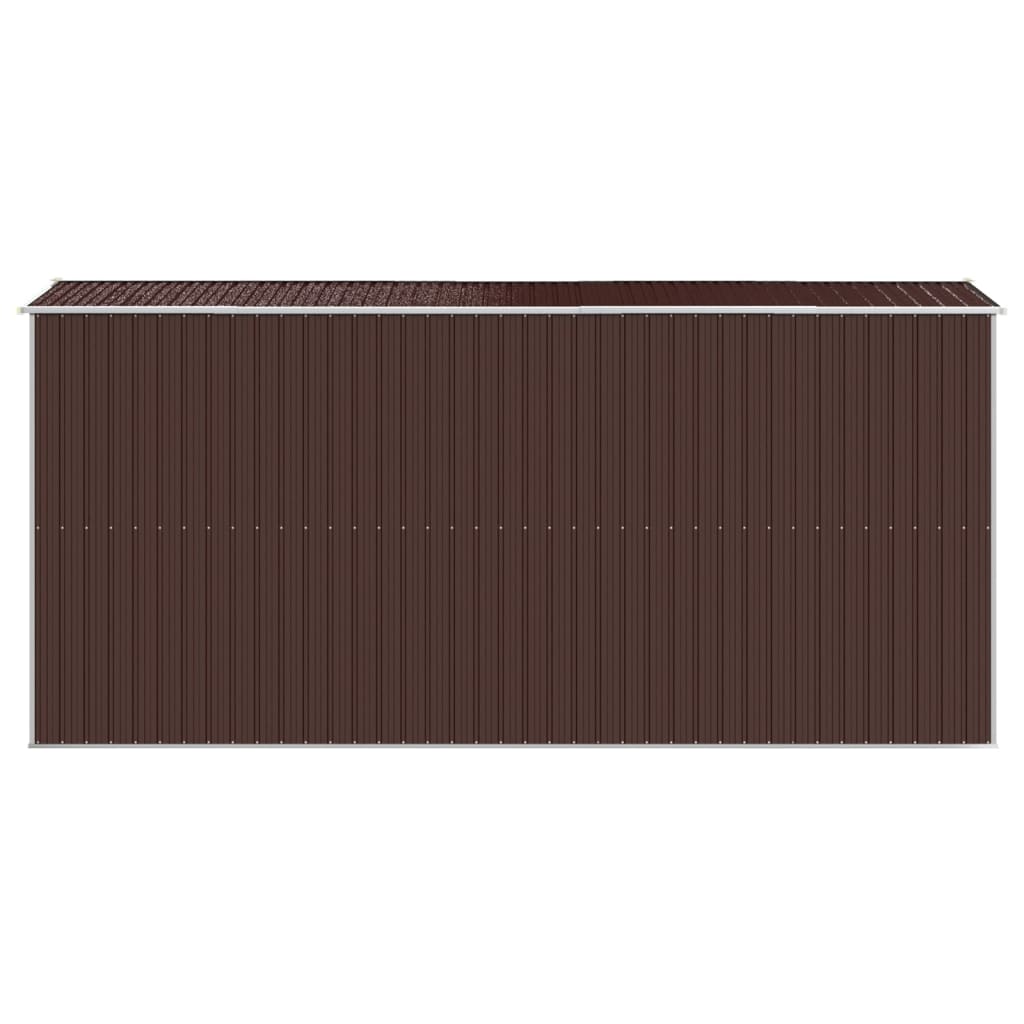 Capanno da Giardino Marrone Scuro 192x440x223cm Acciaio Zincato
