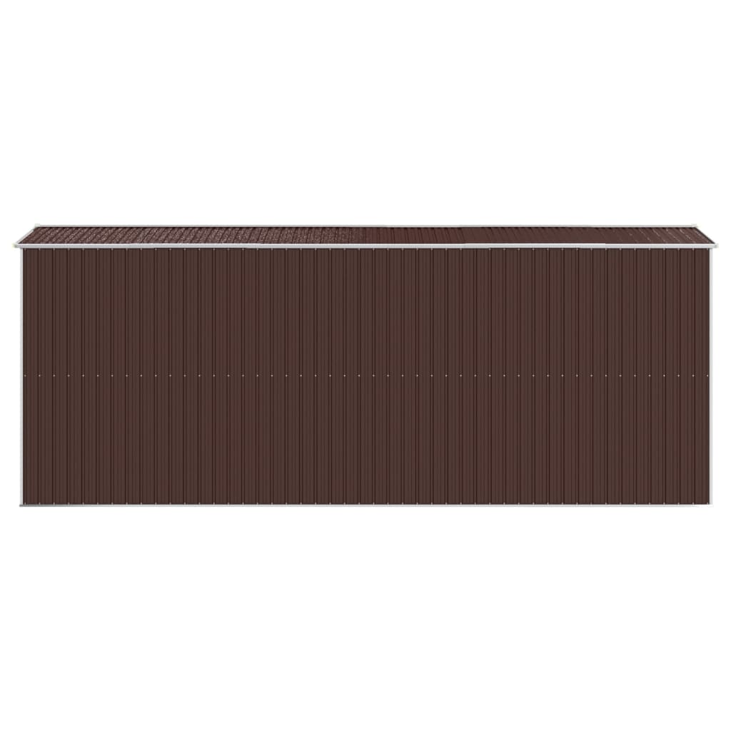 Capanno da Giardino Marrone Scuro 192x523x223cm Acciaio Zincato