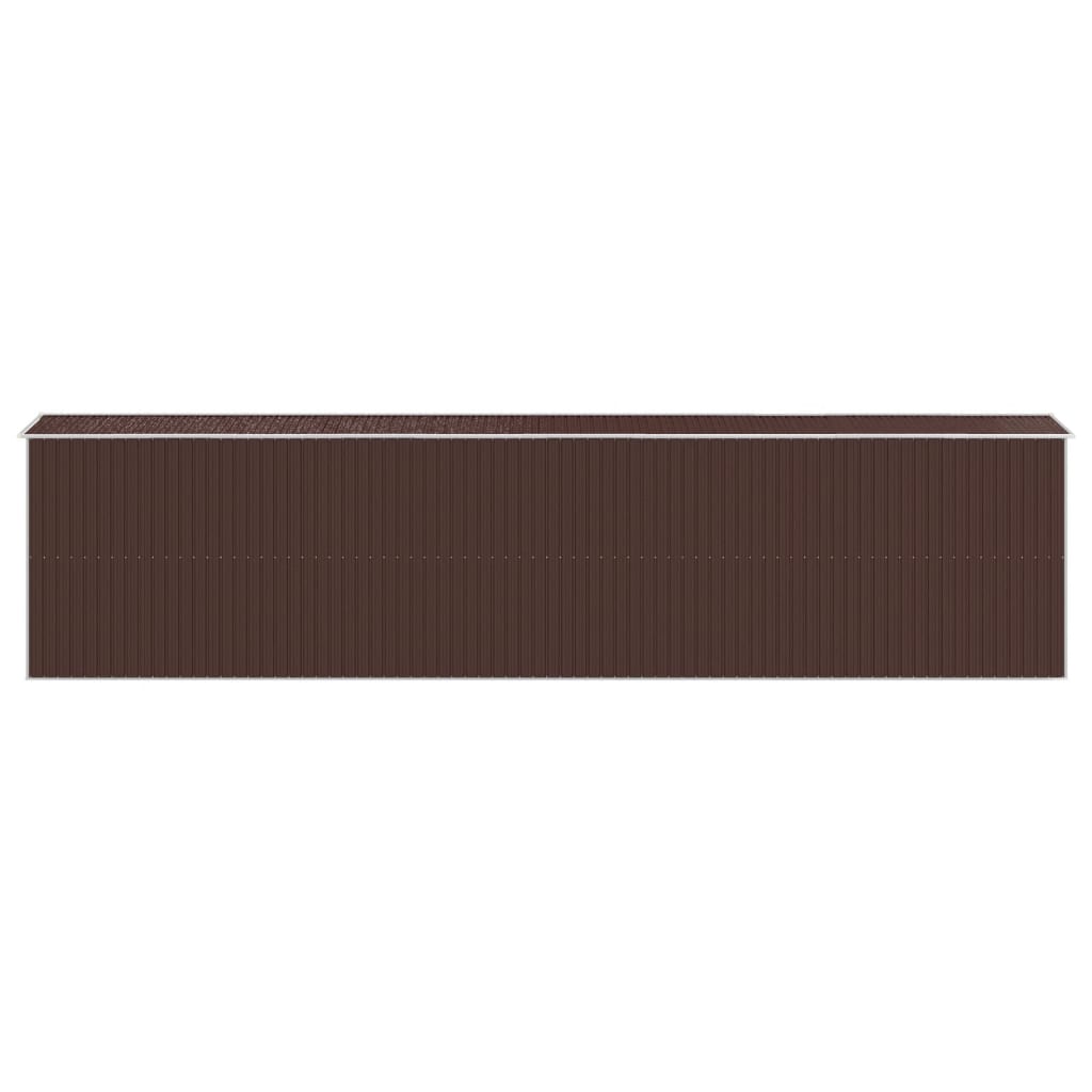 Capanno da Giardino Marrone Scuro 192x855x223cm Acciaio Zincato