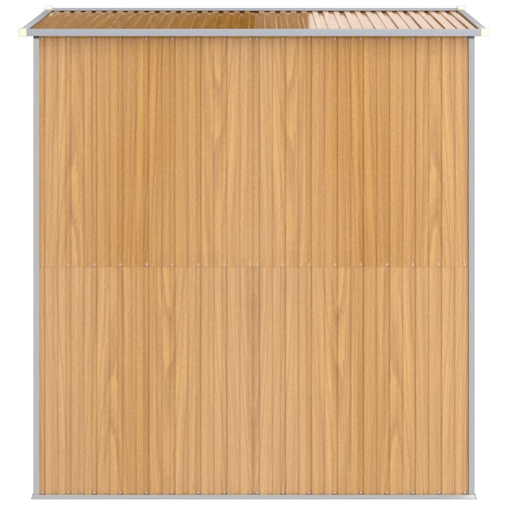 Capanno Giardino Marrone Chiaro 192x191x223 cm Acciaio Zincato