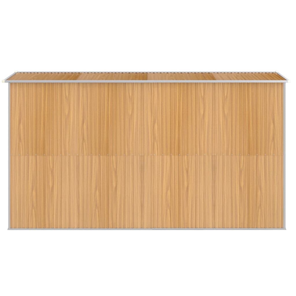 Capanno Giardino Marrone Chiaro 192x357x223cm Acciaio Zincato