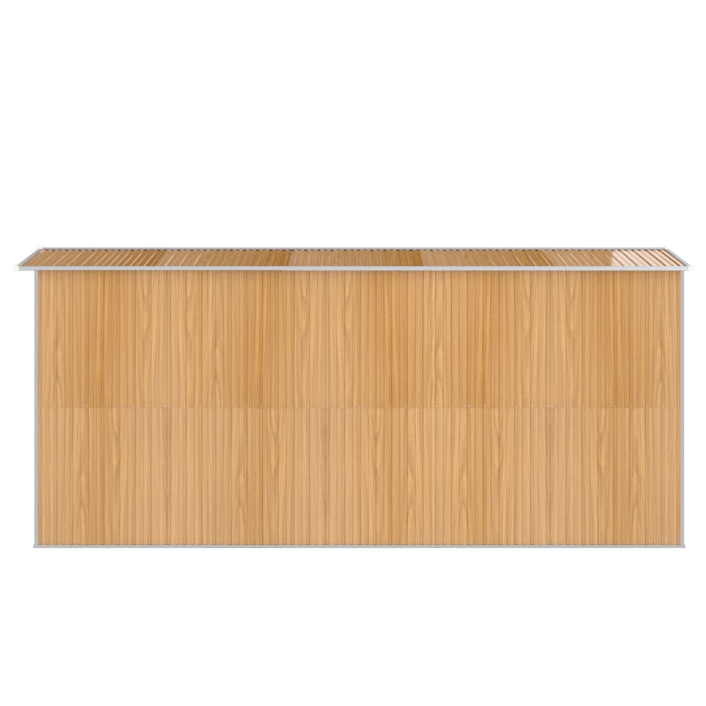 Capanno Giardino Marrone Chiaro 192x440x223 cm Acciaio Zincato
