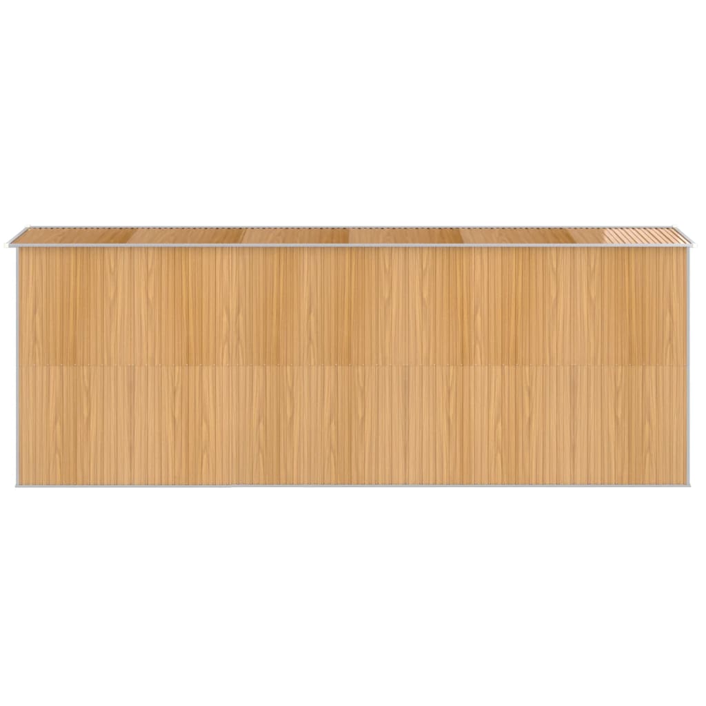 Capanno Giardino Marrone Chiaro 192x523x223 cm Acciaio Zincato
