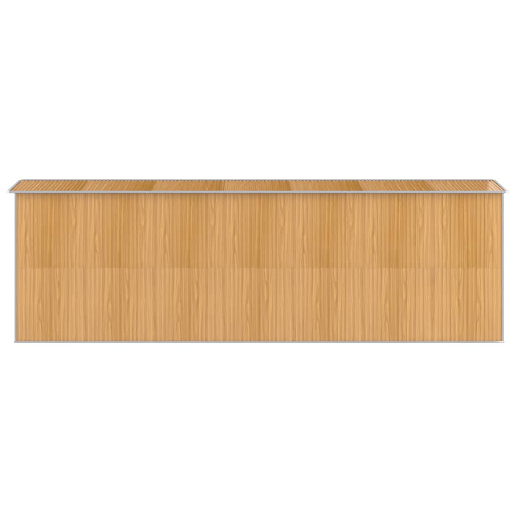 Capanno Giardino Marrone Chiaro 192x606x223 cm Acciaio Zincato