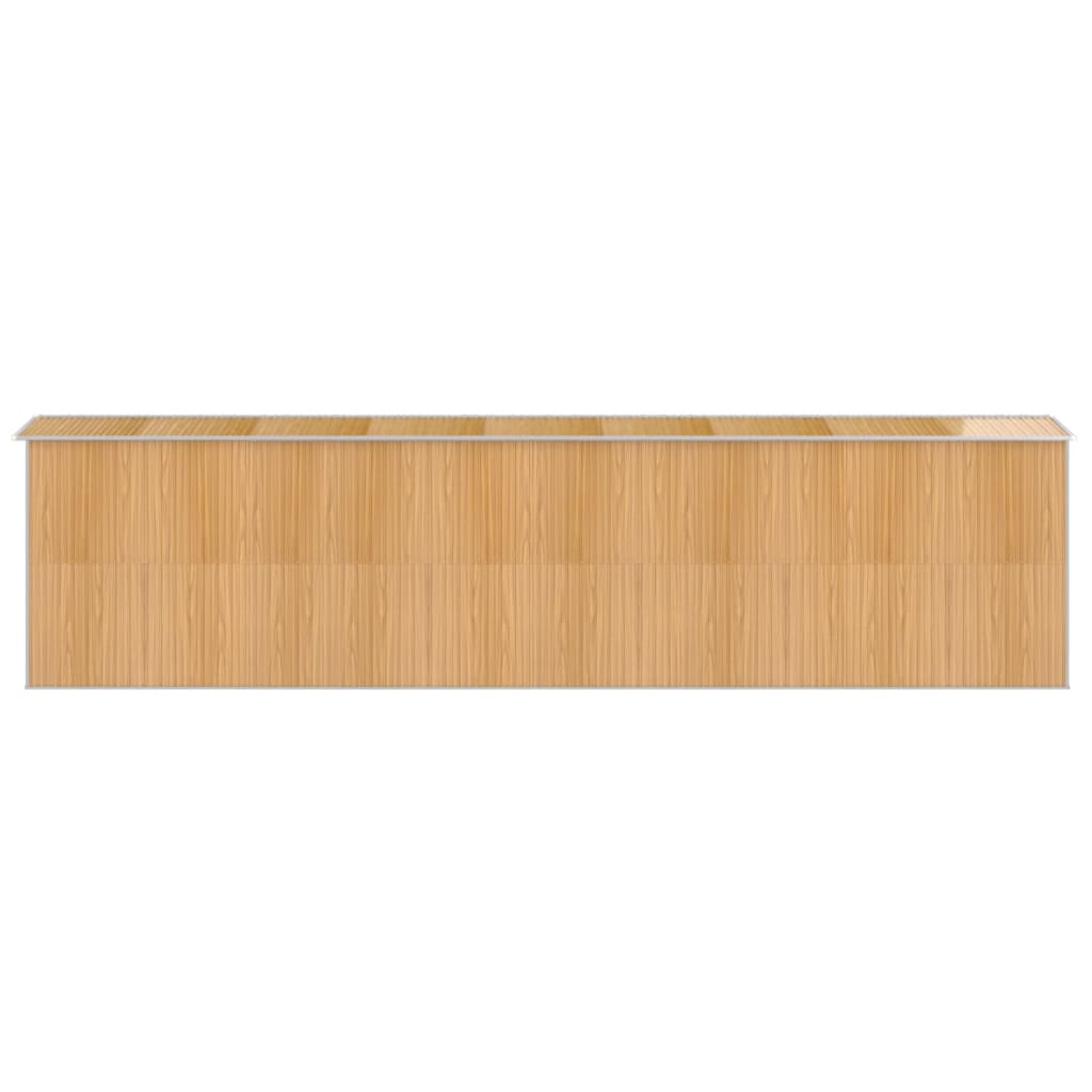 Capanno Giardino Marrone Chiaro 192x772x223 cm Acciaio Zincato