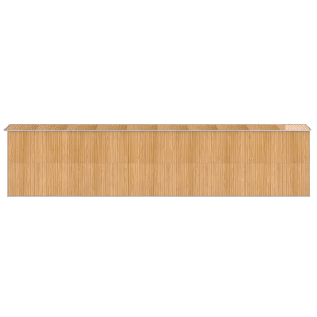Capanno Giardino Marrone Chiaro 192x855x223 cm Acciaio Zincato
