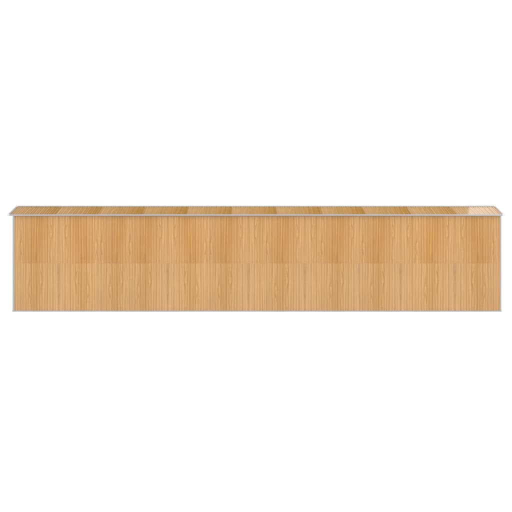 Capanno Giardino Marrone Chiaro 192x938x223 cm Acciaio Zincato