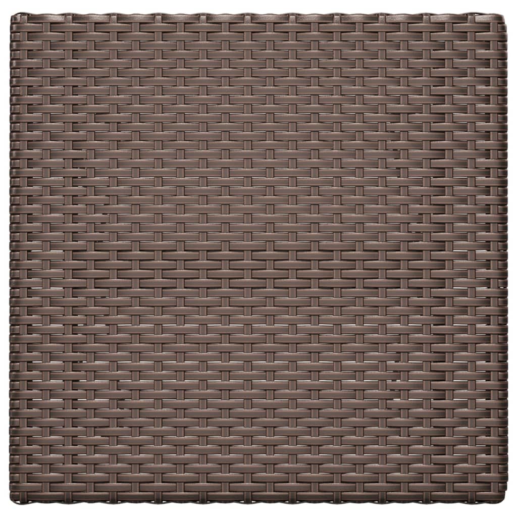 Tavolo Pieghevole da Bistrò Marrone 55x54x71 cm Polyrattan