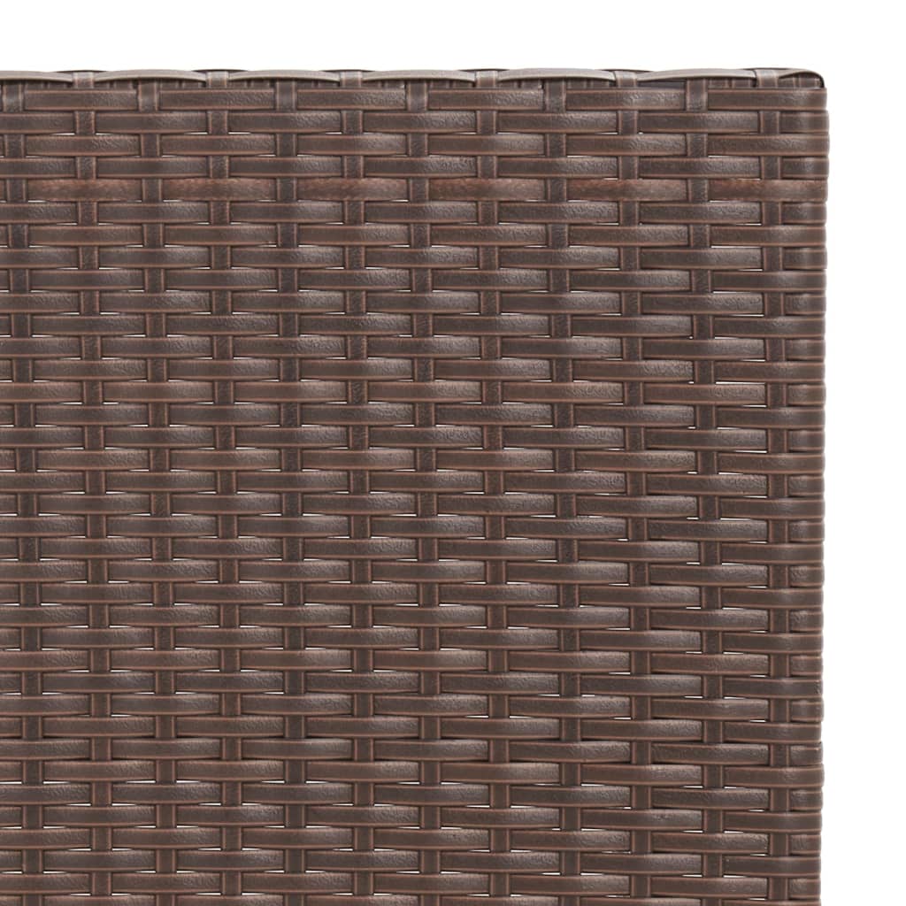 Tavolo Pieghevole da Bistrò Marrone 55x54x71 cm Polyrattan