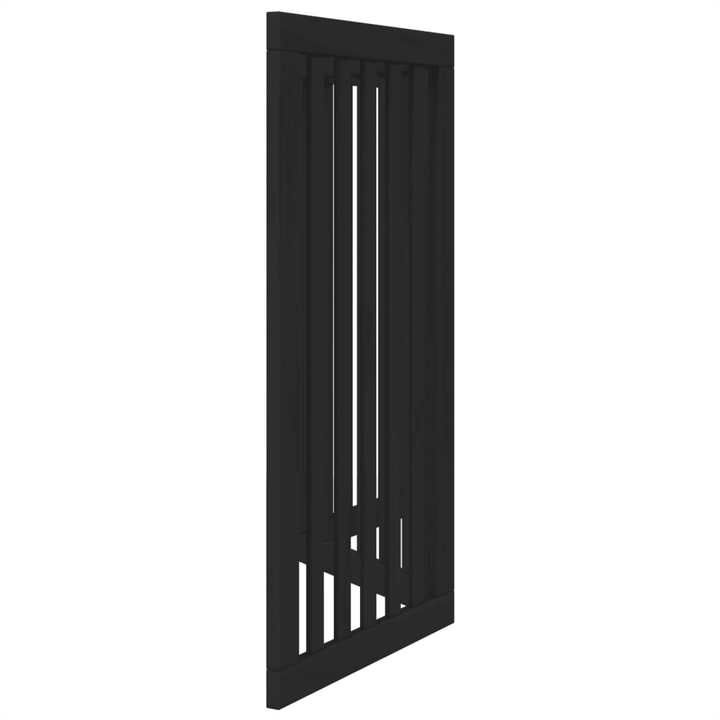 Cancello per Cani Pieghevole 3 Pannelli Nero 150cm Legno Pioppo