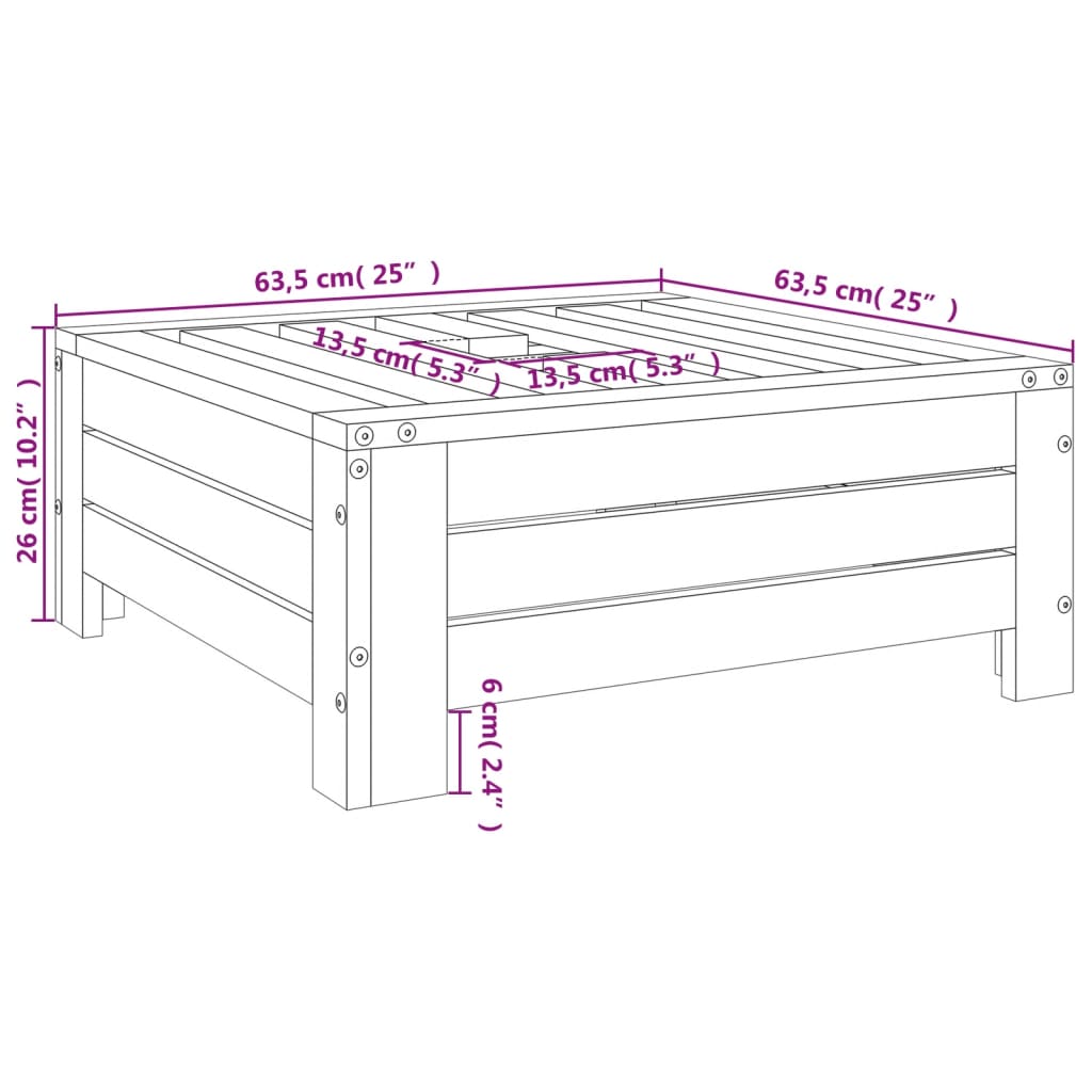 Copertura per Base Ombrellone in Legno Massello di Pino