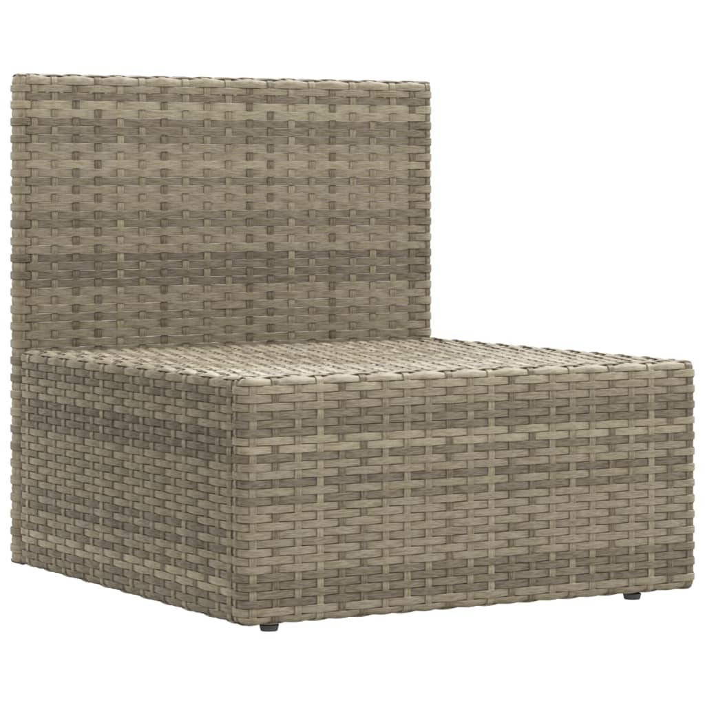 Set Divani da Giardino 7 pz con Cuscini in Polyrattan Grigio