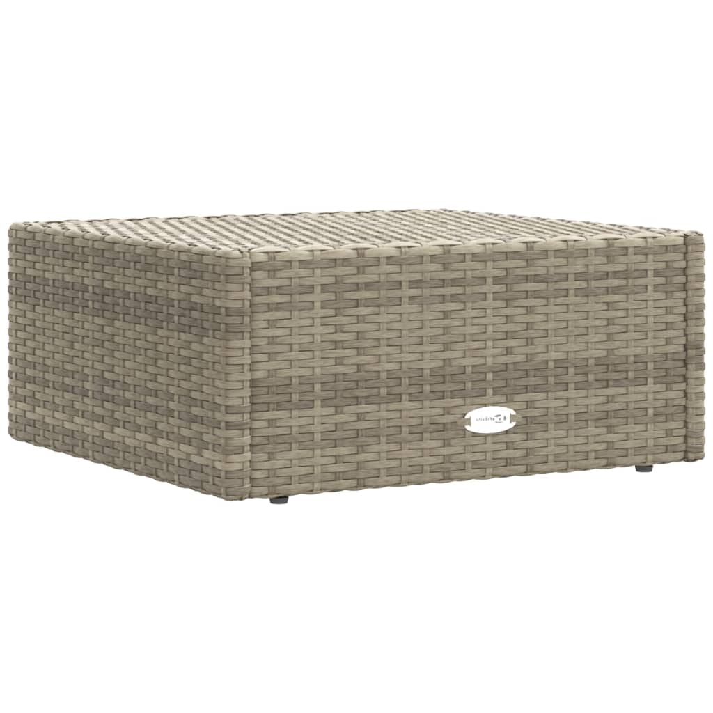 Set Divani da Giardino 7 pz con Cuscini in Polyrattan Grigio