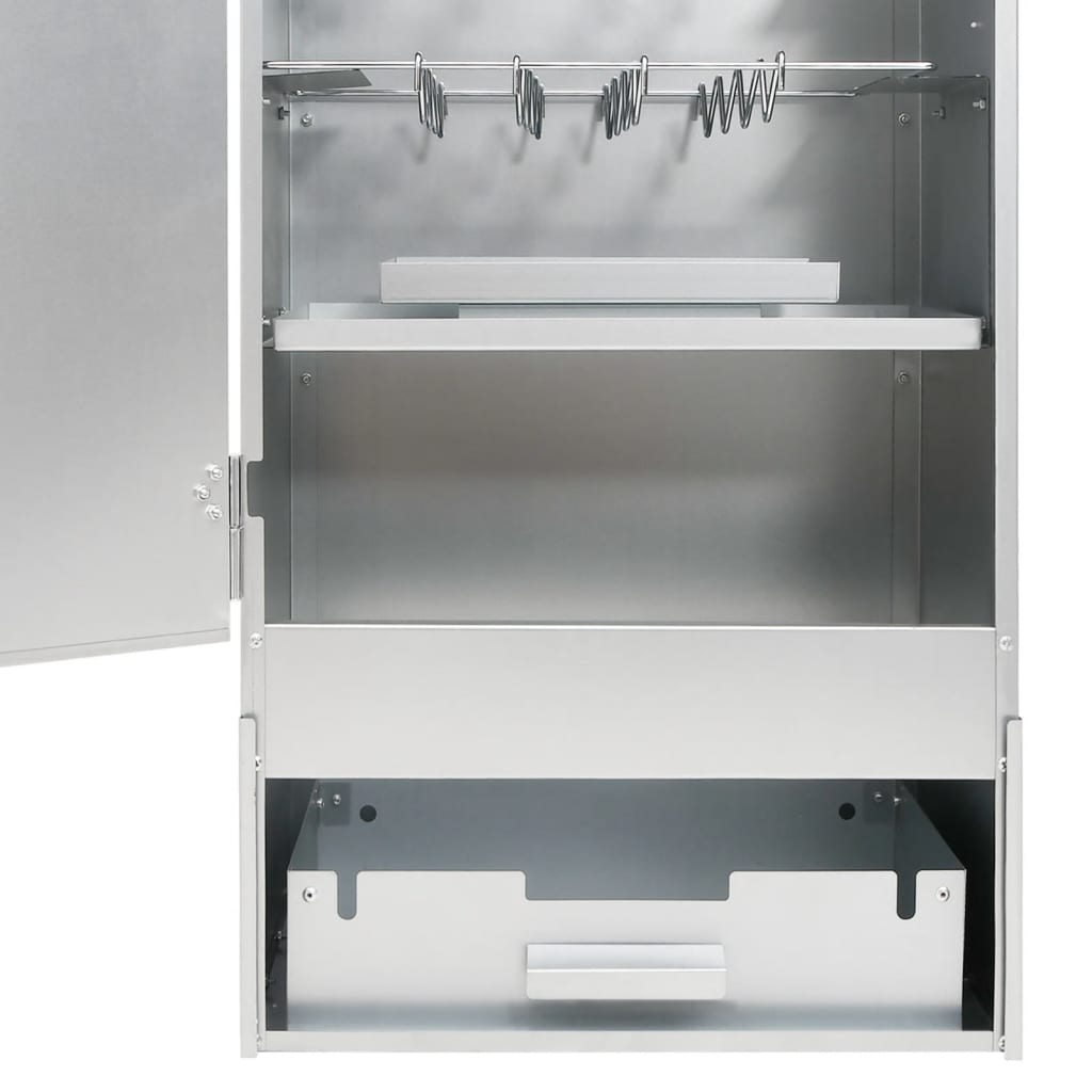 Forno Affumicatore Trucioli Legno 44,5x29x110cm in Acciaio Inox