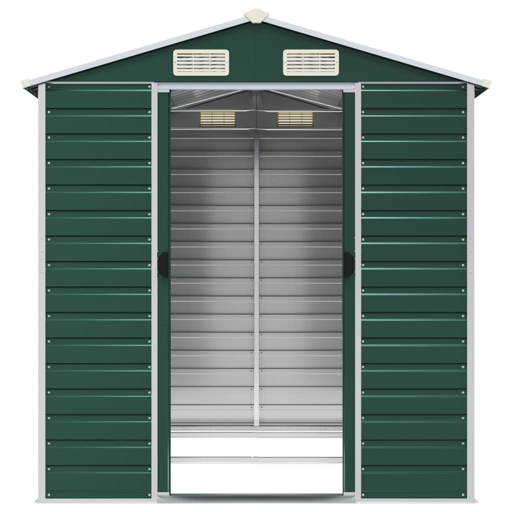 Capanno da Giardino Verde 191x215x198 cm in Acciaio Zincato