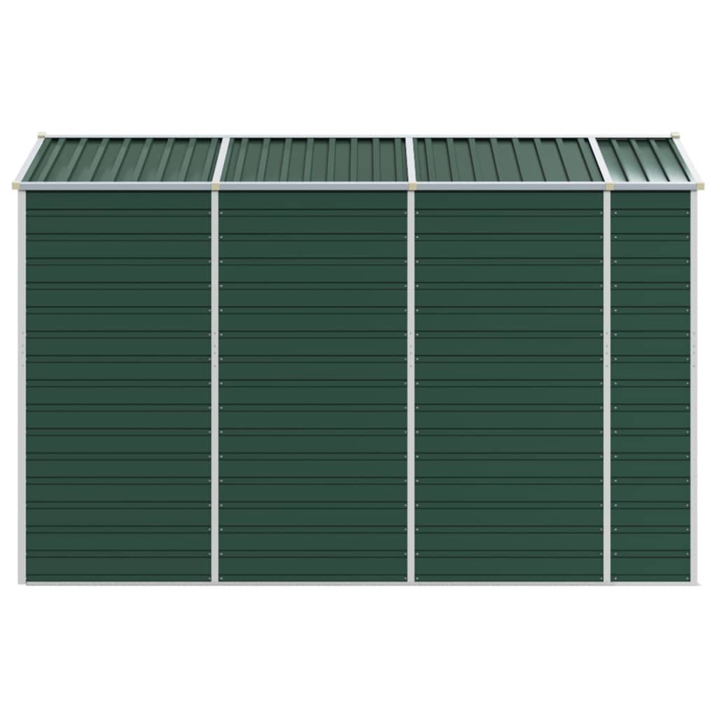 Capanno da Giardino Verde 191x300x198 cm in Acciaio Zincato