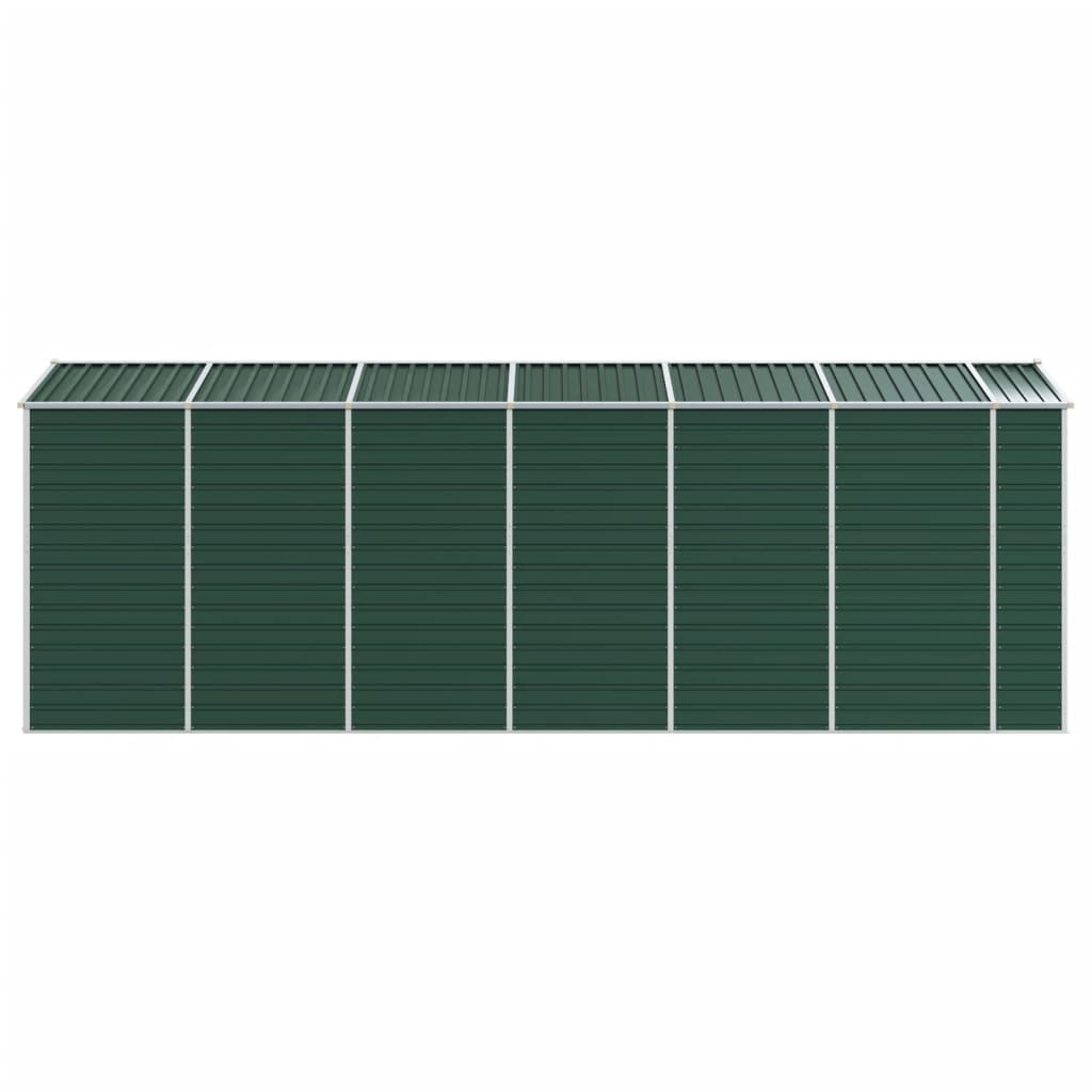 Capanno da Giardino Verde 191x555x198 cm in Acciaio Zincato