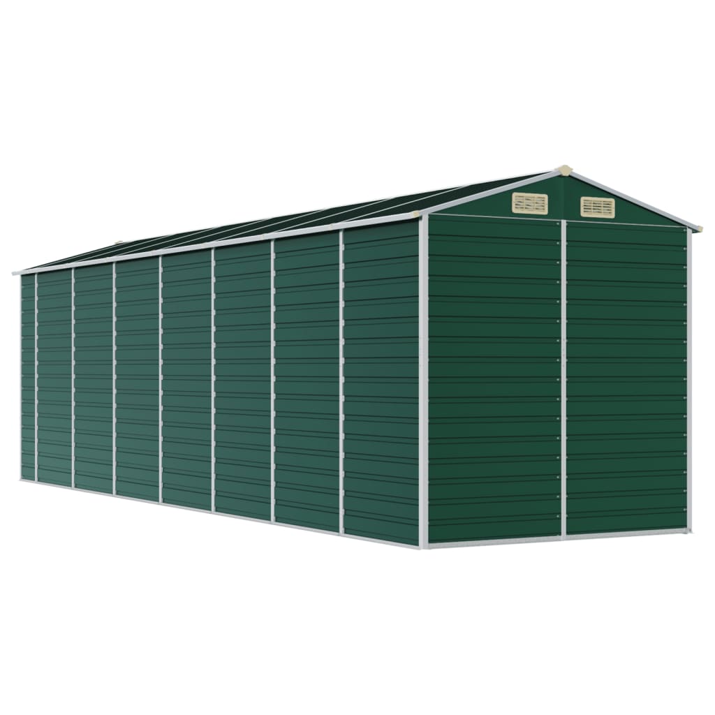 Capanno da Giardino Verde 191x640x198 cm in Acciaio Zincato