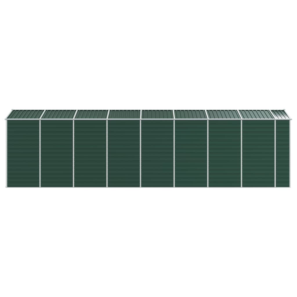 Capanno da Giardino Verde 191x725x198 cm in Acciaio Zincato